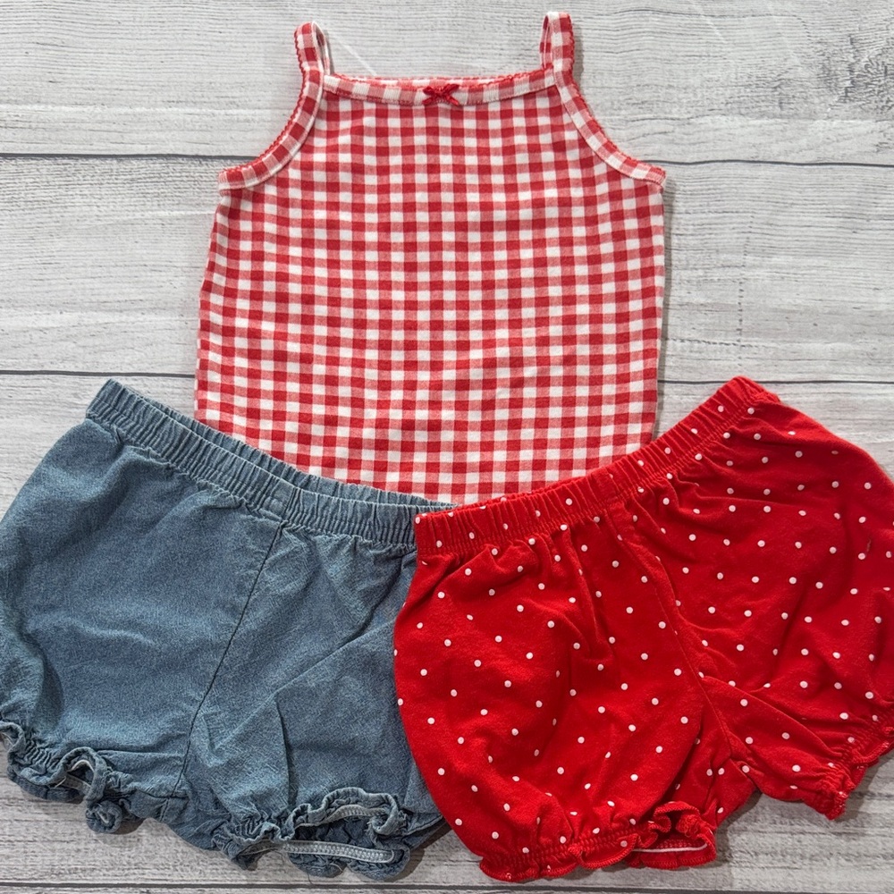 Carter's Baby Girls Bodysuit and Shorts Bundle